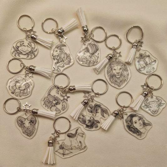 Porte-clés faits main - Signes astrologiques